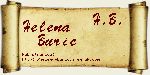 Helena Burić vizit kartica